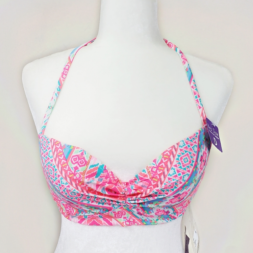 Coco Rave Nixie Bandeau Halter Bikini Top Sz. 32D